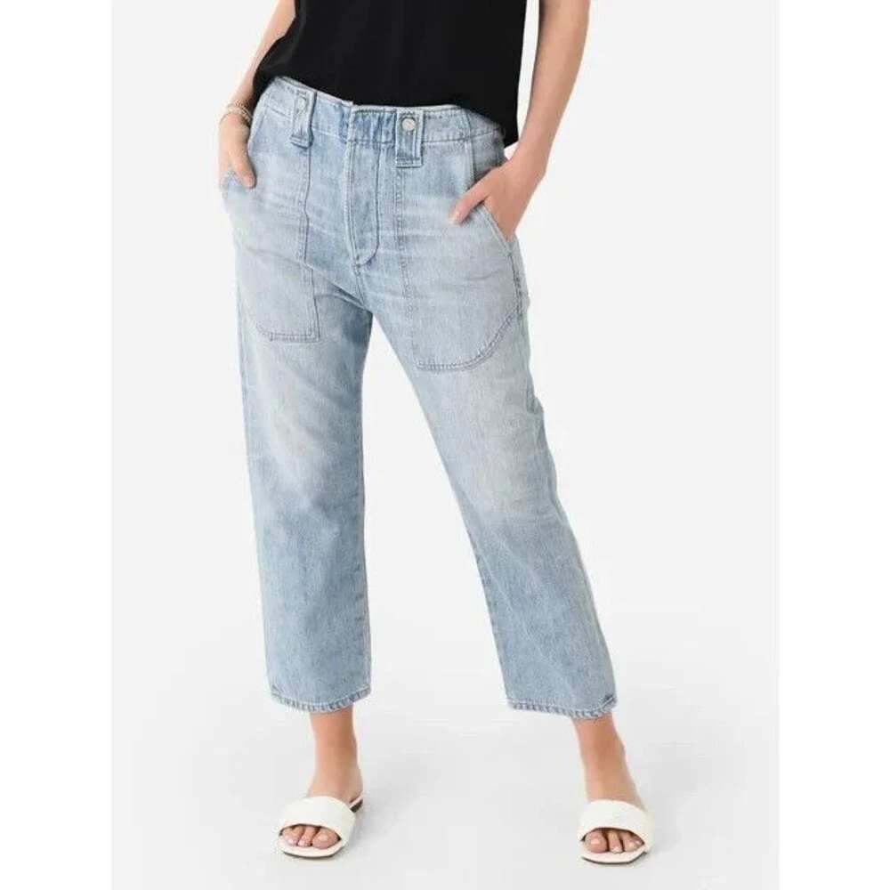 Citizens of Humanity COH Womens Pony Boy Baggy Fit Crop Utility Jeans Size 26